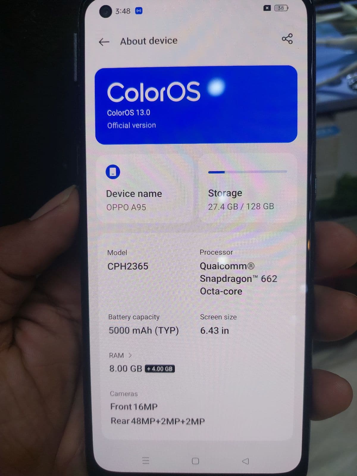 Oppo A95 8GB / 128GB in Glowing Rainbow Silver — photo 2