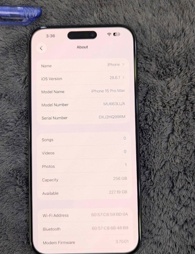 Apple iPhone 15 Pro Max 256GB in Blue Titanium — photo 4