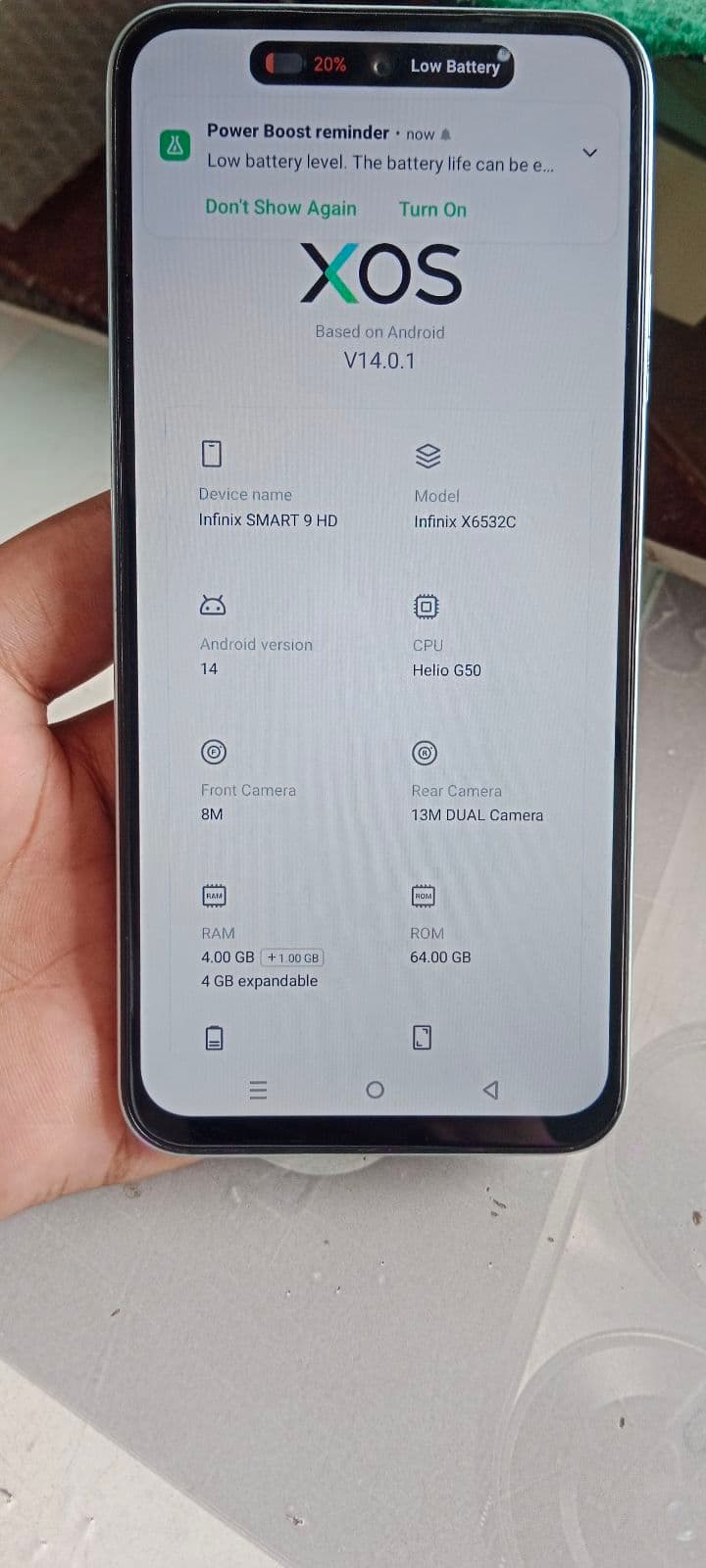 Infinix Smart 9 HD 4GB / 64GB in Mint Green — photo 3