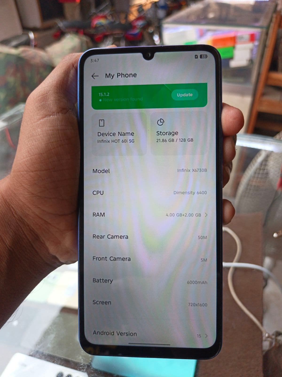 Infinix Hot 60i 6GB / 128GB in Shadow Blue — photo 5