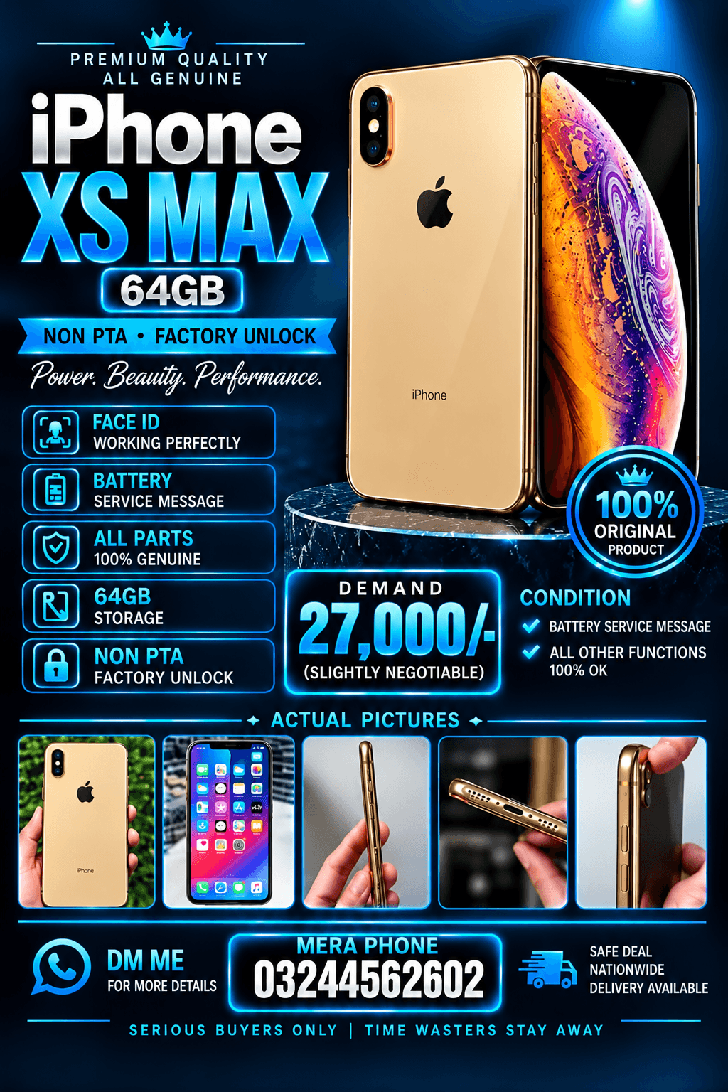 Apple iPhone XS Max 64GB in Gold — photo 1